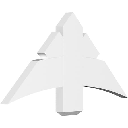 Ekena Millwork Davenport Architectural Grade PVC Gable Bracket, 36"W x 18"H x 2"D x 6"F, 12/12 Pitch GBP036X18X0206DAV00